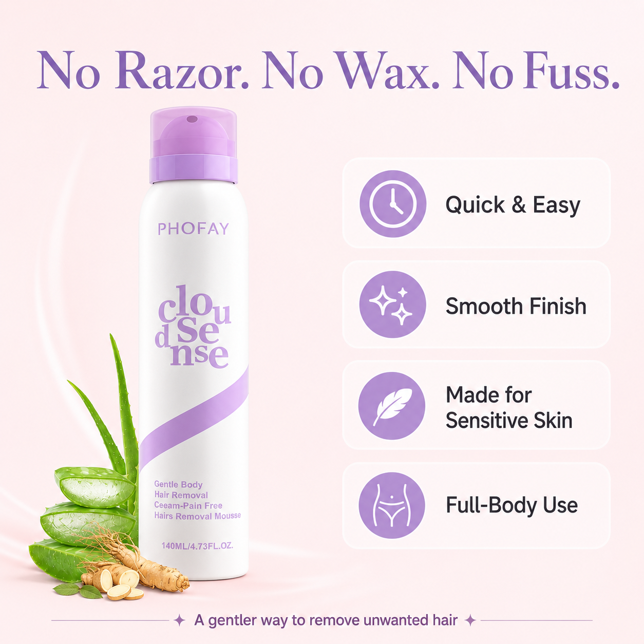 PHOFAY Spray-On Hair Removal Mousse