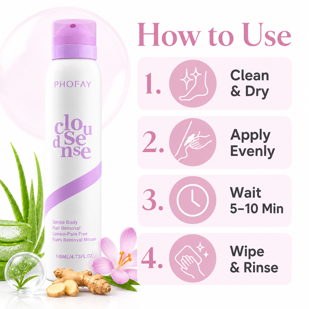 PHOFAY Spray-On Hair Removal Mousse